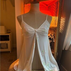 Elegant Cream Floral Women's Nightgown